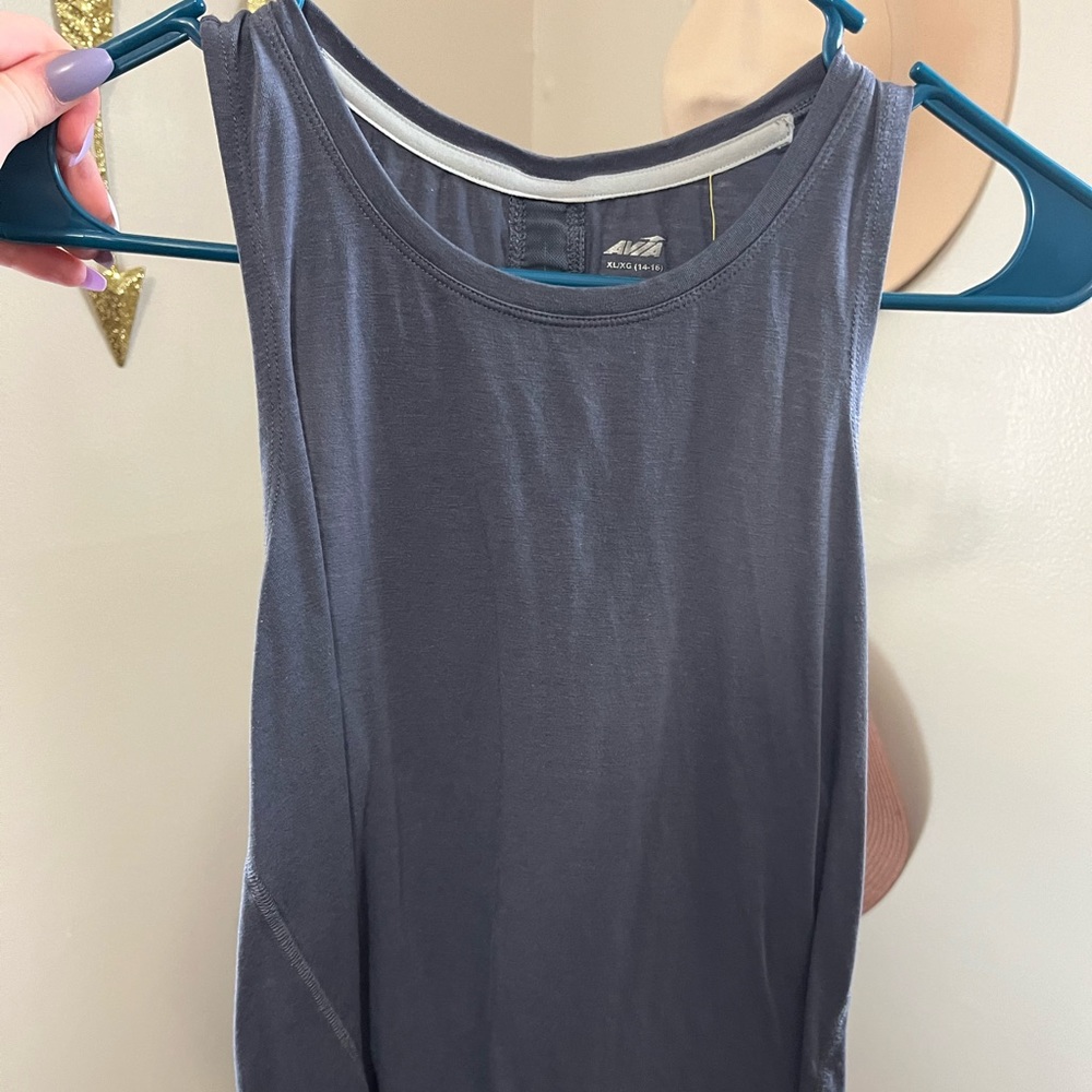 Gray athletic tank top